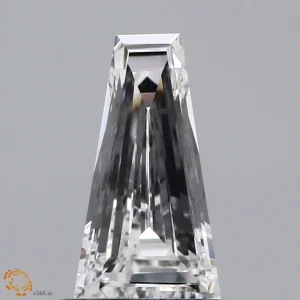 0.62 Carat Baguette Lab Grown Diamond, Very Good Polish, F Color, VVS2 Clarity