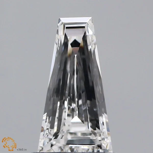 0.62 Carat Baguette Lab Grown Diamond, Very Good Polish, F Color, VVS2 Clarity