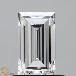0.91 Carat Baguette Lab Grown Diamond, Excellent Polish, D Color, VS1 Clarity