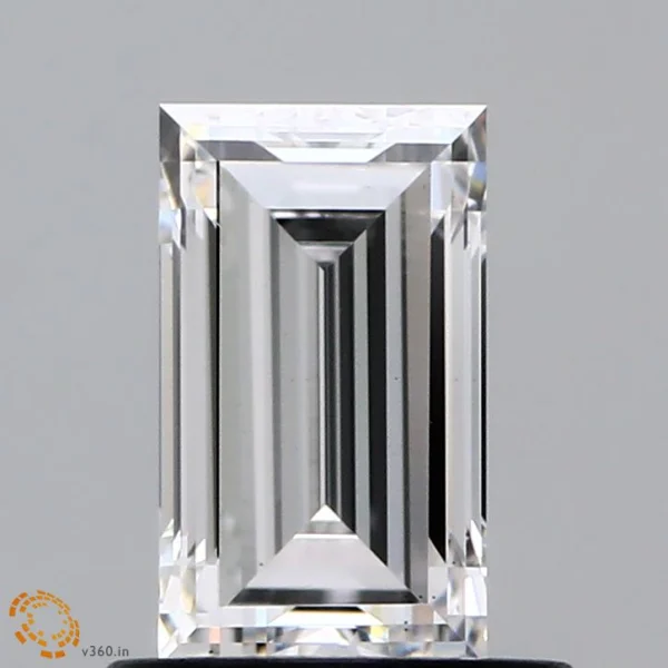 0.91 Carat Baguette Lab Grown Diamond, Excellent Polish, D Color, VS1 Clarity