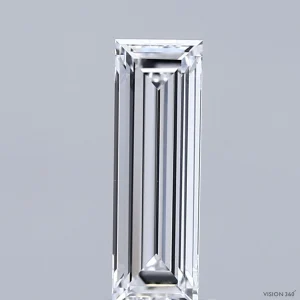 0.93 Carat Baguette Lab Grown Diamond, Excellent Polish, E Color, VS1 Clarity