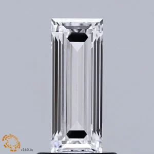 1.03 Carat Baguette Lab Grown Diamond, Excellent Polish, D Color, VVS2 Clarity