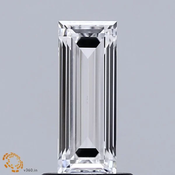 1.03 Carat Baguette Lab Grown Diamond, Excellent Polish, D Color, VVS2 Clarity