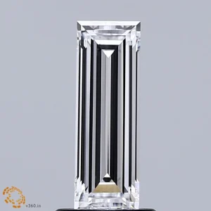 1.04 Carat Baguette Lab Grown Diamond, Excellent Polish, D Color, VS1 Clarity