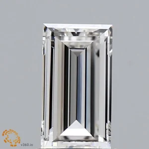 1.04 Carat Baguette Lab Grown Diamond, Excellent Polish, F Color, VVS2 Clarity