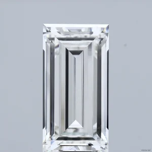 10.56 Carat Baguette Lab Grown Diamond, Excellent Polish, F Color, VVS2 Clarity