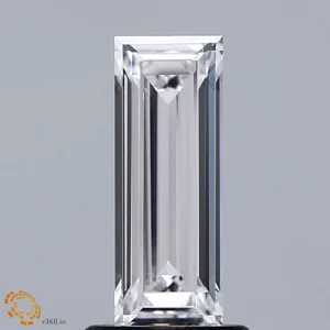 CC-BA-107-EX-E-VVS2-NGA-12-116-N 1.07 Carat Baguette Lab Grown Diamond, Excellent Polish, E Color, VVS2 Clarity
