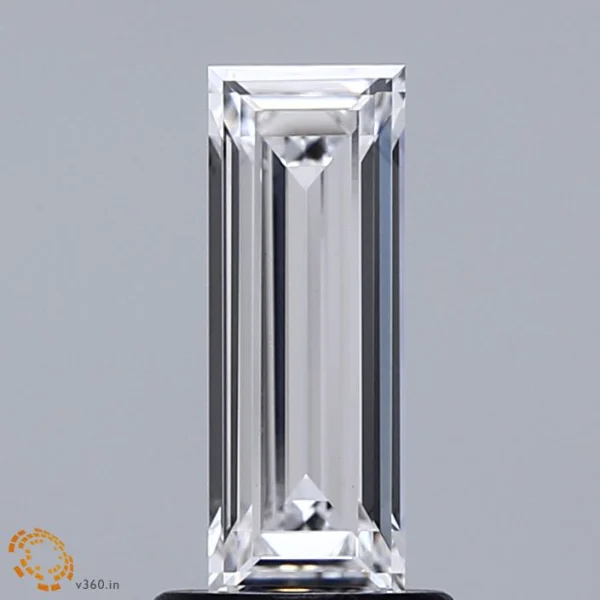 CC-BA-107-EX-E-VVS2-NGA-12-116-N 1.07 Carat Baguette Lab Grown Diamond, Excellent Polish, E Color, VVS2 Clarity