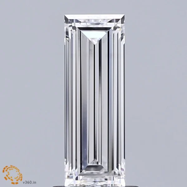 1.10 Carat Baguette Lab Grown Diamond, Excellent Polish, D Color, VS1 Clarity
