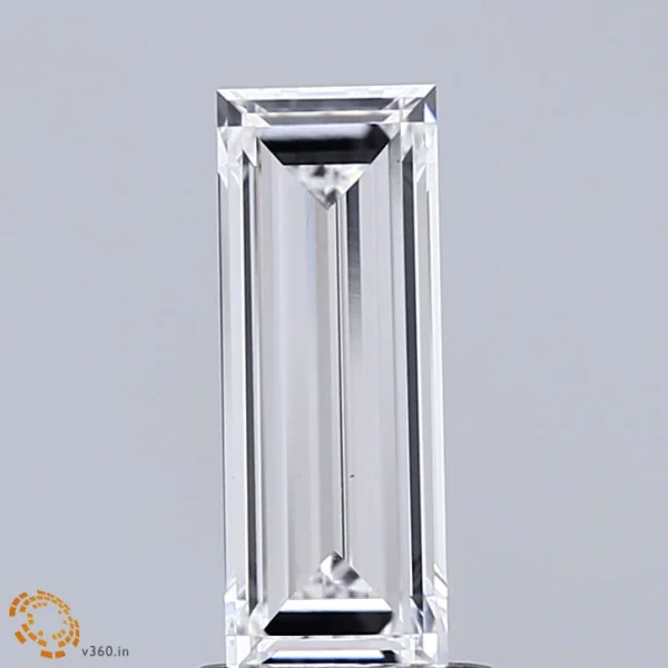 1.11 Carat Baguette Lab Grown Diamond, Excellent Polish, D Color, VS1 Clarity