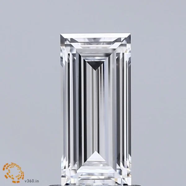 1.13 Carat Baguette Lab Grown Diamond, Excellent Polish, D Color, VVS2 Clarity