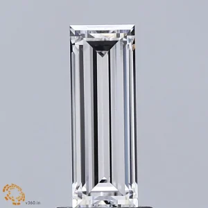 1.20 Carat Baguette Lab Grown Diamond, Excellent Polish, E Color, VVS2 Clarity