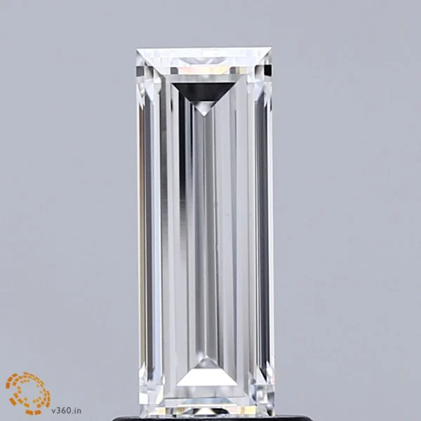 1.21 Carat Baguette Lab Grown Diamond, Excellent Polish, E Color, VS1 Clarity