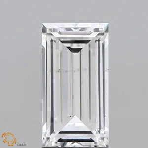 2.28 Carat Baguette Lab Grown Diamond, Excellent Polish, F Color, VS2 Clarity