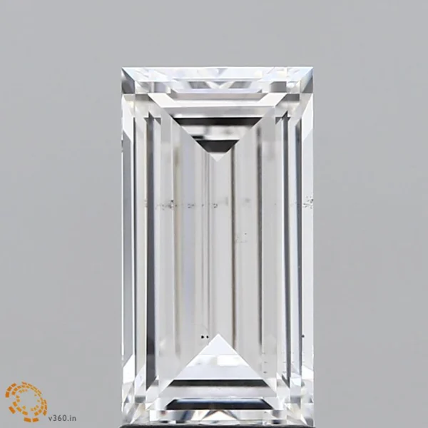 2.28 Carat Baguette Lab Grown Diamond, Excellent Polish, F Color, VS2 Clarity