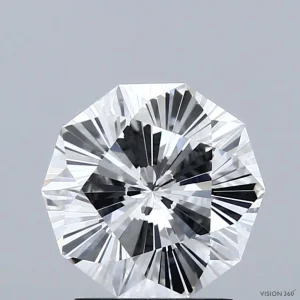 2.10 Carat Decagon Modified Brilliant Lab Grown Diamond, Excellent Polish, E Color, VVS2 Clarity