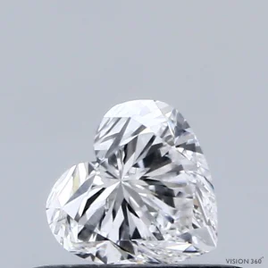 CC-HE-039-VG-D-VVS2-NGB-29-214-F 0.39 Carat Heart Lab Grown Diamond, Very Good Polish, D Color, VVS2 Clarity