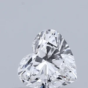 0.43 Carat Heart Lab Grown Diamond, Very Good Polish, E Color, VVS1 Clarity