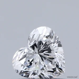 CC-HE-049-VG-D-VVS2-NGB-33-292-B 0.49 Carat Heart Lab Grown Diamond, Very Good Polish, D Color, VVS2 Clarity
