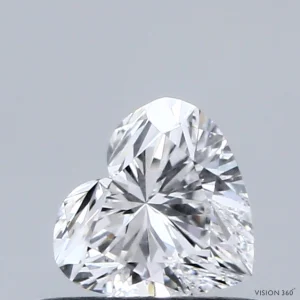 CC-HE-050-VG-D-VS1-NGB-24-182-B 0.50 Carat Heart Lab Grown Diamond, Very Good Polish, D Color, VS1 Clarity