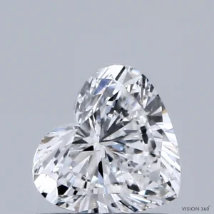 CC-HE-051-EX-D-VVS1-NGA-15-49-J 0.51 Carat Heart Lab Grown Diamond, Excellent Polish, D Color, VVS1 Clarity