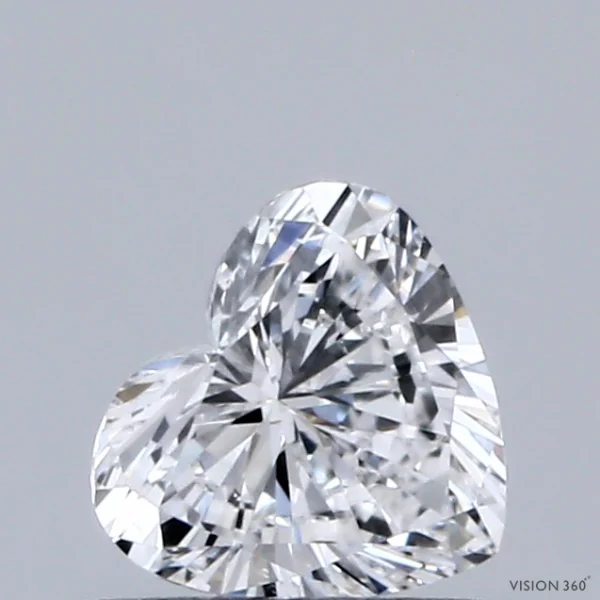 CC-HE-051-EX-D-VVS1-NGA-15-49-J 0.51 Carat Heart Lab Grown Diamond, Excellent Polish, D Color, VVS1 Clarity