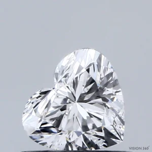 CC-HE-055-VG-D-VVS2-NGD-19-230-B 0.55 Carat Heart Lab Grown Diamond, Very Good Polish, D Color, VVS2 Clarity
