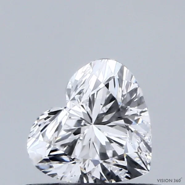 CC-HE-055-VG-D-VVS2-NGD-19-230-B 0.55 Carat Heart Lab Grown Diamond, Very Good Polish, D Color, VVS2 Clarity