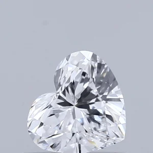 0.62 Carat Heart Lab Grown Diamond, Very Good Polish, D Color, VVS2 Clarity