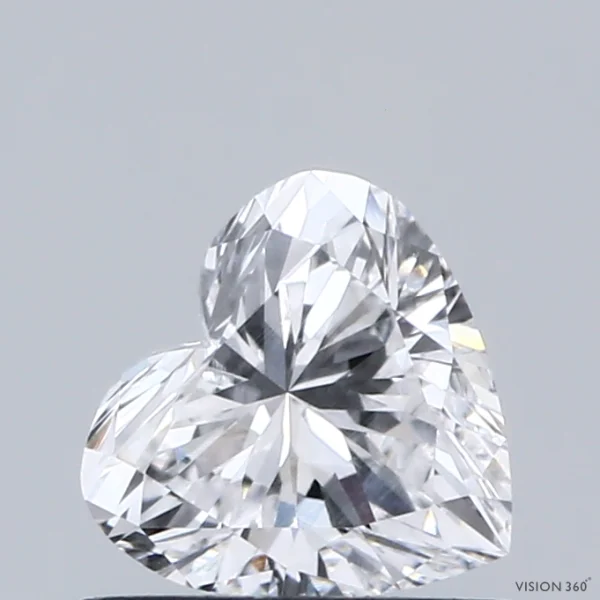 CC-HE-067-VG-D-VVS2-NGS-05-826-A 0.67 Carat Heart Lab Grown Diamond, Very Good Polish, D Color, VVS2 Clarity