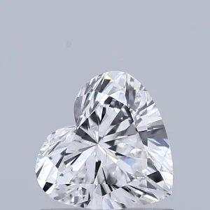 0.75 Carat Heart Lab Grown Diamond, Very Good Polish, E Color, VS2 Clarity