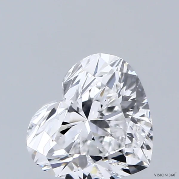 0.79 Carat Heart Lab Grown Diamond, Very Good Polish, D Color, VS1 Clarity
