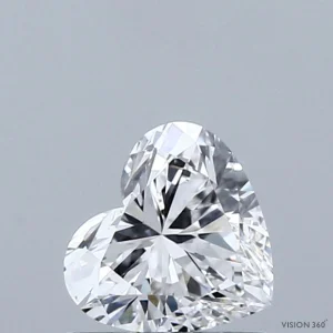 0.80 Carat Heart Lab Grown Diamond, Very Good Polish, E Color, VS1 Clarity