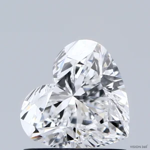 CC-HE-093-EX-D-VS1-NGA-12-135-D 0.93 Carat Heart Lab Grown Diamond, Excellent Polish, D Color, VS1 Clarity