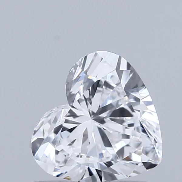 0.95 Carat Heart Lab Grown Diamond, Very Good Polish, D Color, VVS2 Clarity