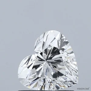 CC-HE-100-EX-E-VS1-NGA-15-12-E 1.00 Carat Heart Lab Grown Diamond, Excellent Polish, E Color, VS1 Clarity