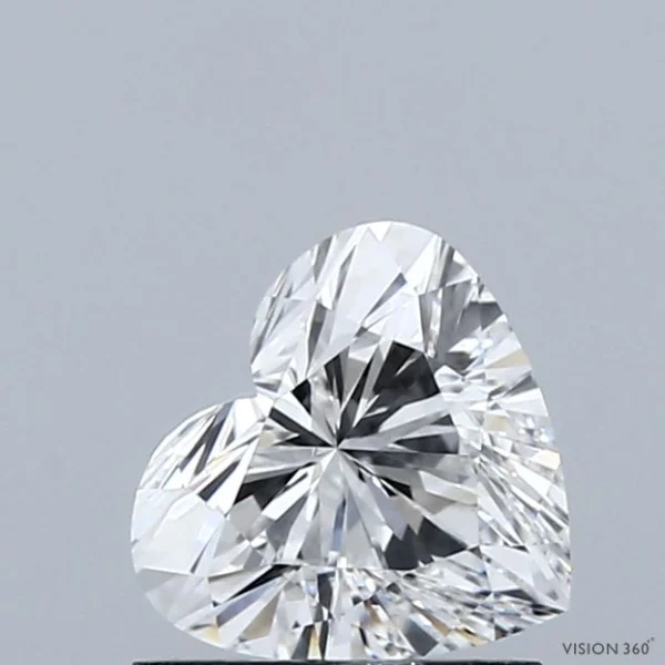 CC-HE-100-EX-E-VS1-NGA-15-12-E 1.00 Carat Heart Lab Grown Diamond, Excellent Polish, E Color, VS1 Clarity
