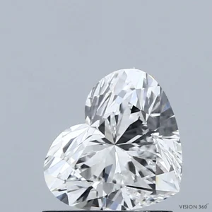 CC-HE-100-EX-E-VS1-NGB-30-270-E 1.00 Carat Heart Lab Grown Diamond, Excellent Polish, E Color, VS1 Clarity