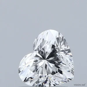 1.03 Carat Heart Lab Grown Diamond, Excellent Polish, D Color, VVS1 Clarity