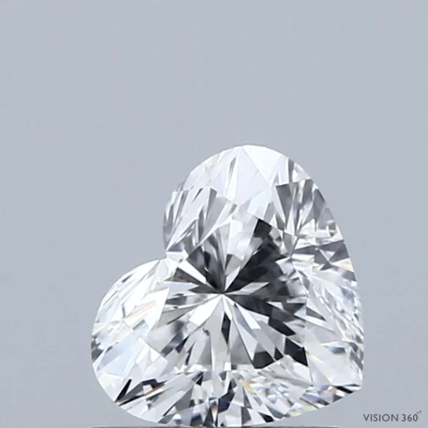 1.03 Carat Heart Lab Grown Diamond, Excellent Polish, D Color, VVS1 Clarity