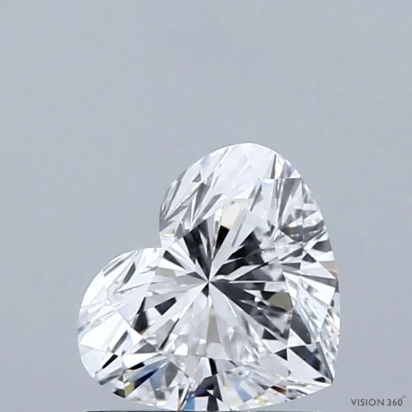 CC-HE-103-EX-D-VVS2-NGB-30-576-A 1.03 Carat Heart Lab Grown Diamond, Excellent Polish, D Color, VVS2 Clarity