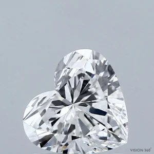 CC-HE-103-EX-E-VVS2-NGB-30-601-A 1.03 Carat Heart Lab Grown Diamond, Excellent Polish, E Color, VVS2 Clarity