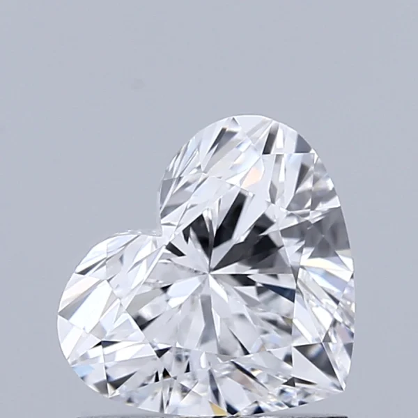 1.04 Carat Heart Lab Grown Diamond, Excellent Polish, D Color, VVS1 Clarity