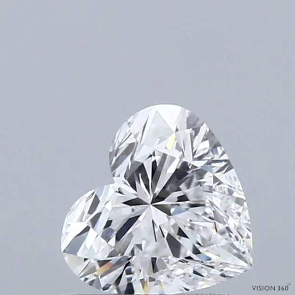 CC-HE-108-EX-D-VVS2-MDA-03-10-A 1.08 Carat Heart Lab Grown Diamond, Excellent Polish, D Color, VVS2 Clarity