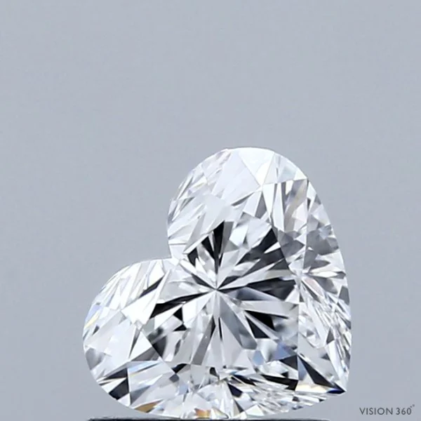 CC-HE-110-EX-D-VVS2-NGB-30-384-B 1.10 Carat Heart Lab Grown Diamond, Excellent Polish, D Color, VVS2 Clarity