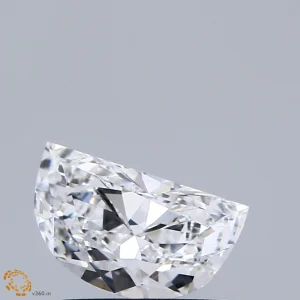 CC-HM-063-VG-E-VS1-NGX-60-1101-A 0.63 Carat Half Moon Lab Grown Diamond, Very Good Polish, E Color, VS1 Clarity