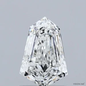 1.13 Carat Hexagonal Step Cut Lab Grown Diamond, Excellent Polish, E Color, VS1 Clarity