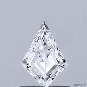 0.55 Carat Kite Lab Grown Diamond, Very Good Polish, D Color, VVS2 Clarity