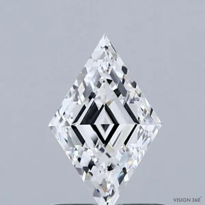 1.00 Carat Lozenge Lab Grown Diamond, Excellent Polish, E Color, VVS1 Clarity