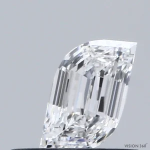0.36 Carat Modified Leaf Step Cut Lab Grown Diamond, Excellent Polish, E Color, VS1 Clarity
